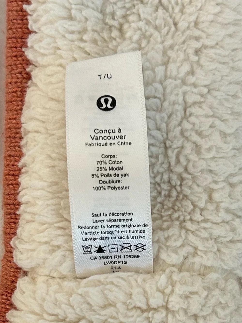 Lululemon Knit Wide Headband/Ear Warmer Rust Orange